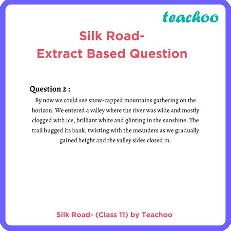 silk road extract based questions.